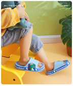 Kids' Cartoon Dinosaur Slide Sandals – Lightweight Non-Slip Summer Slippers