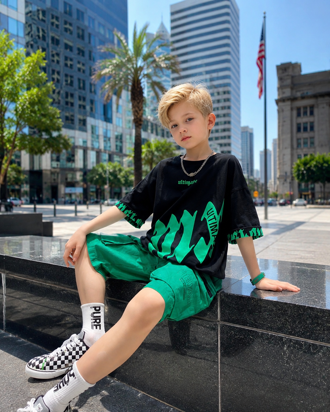 Kids Cotton Short Sleeve T-Shirt & Shorts Set – Casual Summer Outfit